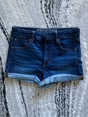 American Eagle Outfitters Indigo Roll-Cuff Denim Shorts